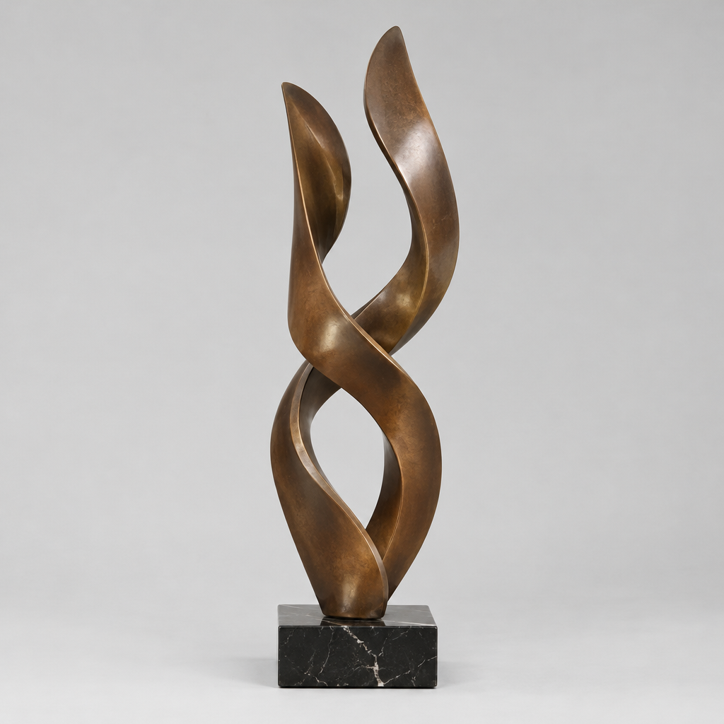 Abstract bronze sculpture