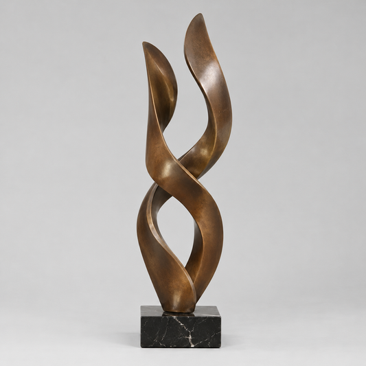 Abstract bronze sculpture