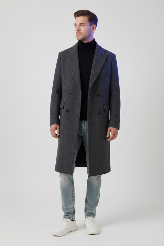Charcoal Wool Overcoat