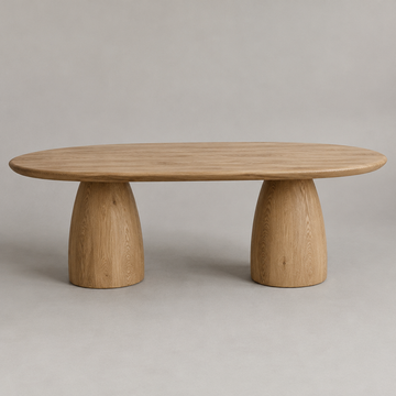 Oval oak dining table